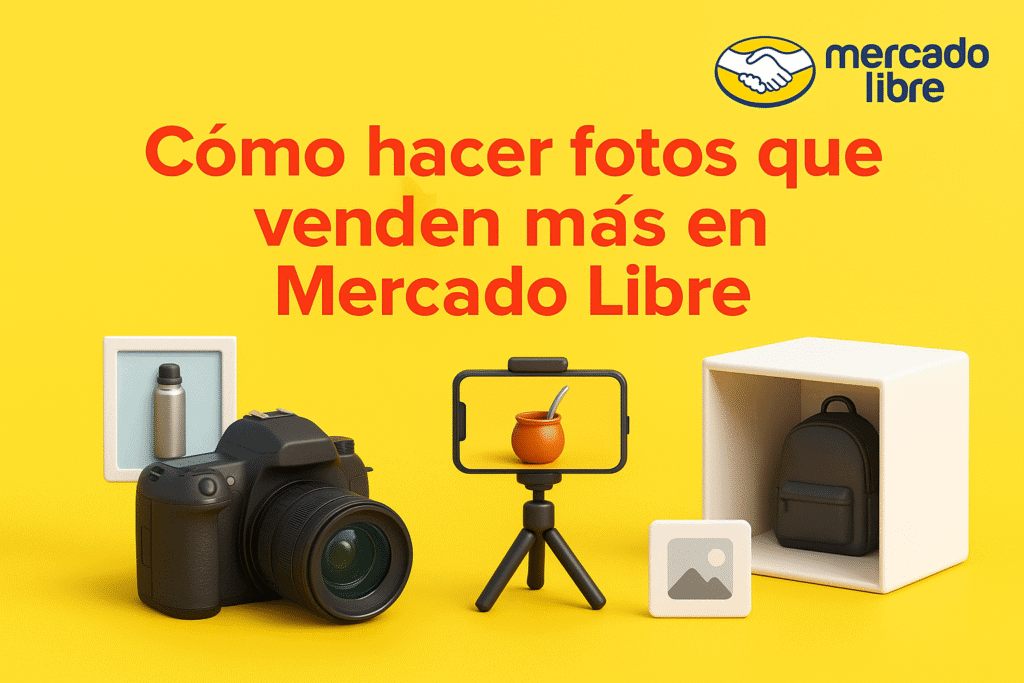 Cómo hacer fotos que venden más en Mercado Libre (Guía 2025) 5 Cómo hacer fotos que venden más en Mercado Libre – Banner ilustrativo