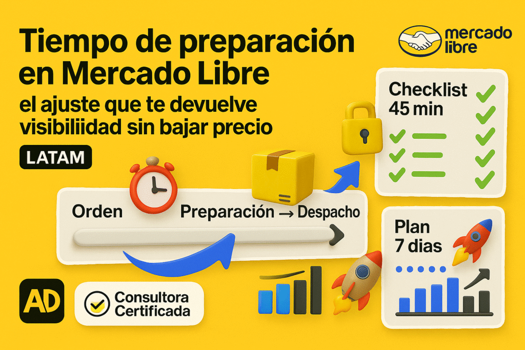 Tiempo de preparación en Mercado Libre: el ajuste que te devuelve visibilidad sin bajar precio 3 Tiempo de preparación en Mercado Libre: el ajuste que te devuelve visibilidad sin bajar precio