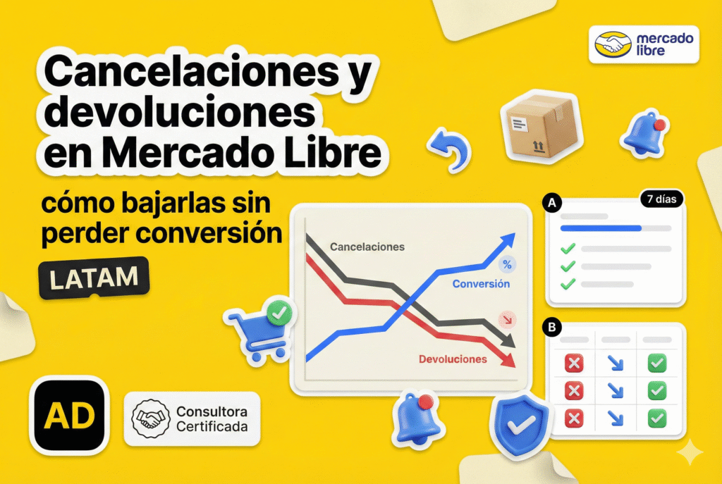 Cancelaciones y devoluciones en Mercado Libre: cómo bajarlas sin perder conversión (LATAM) 4 Cancelaciones y devoluciones en Mercado Libre: cómo bajarlas sin perder conversión (LATAM)