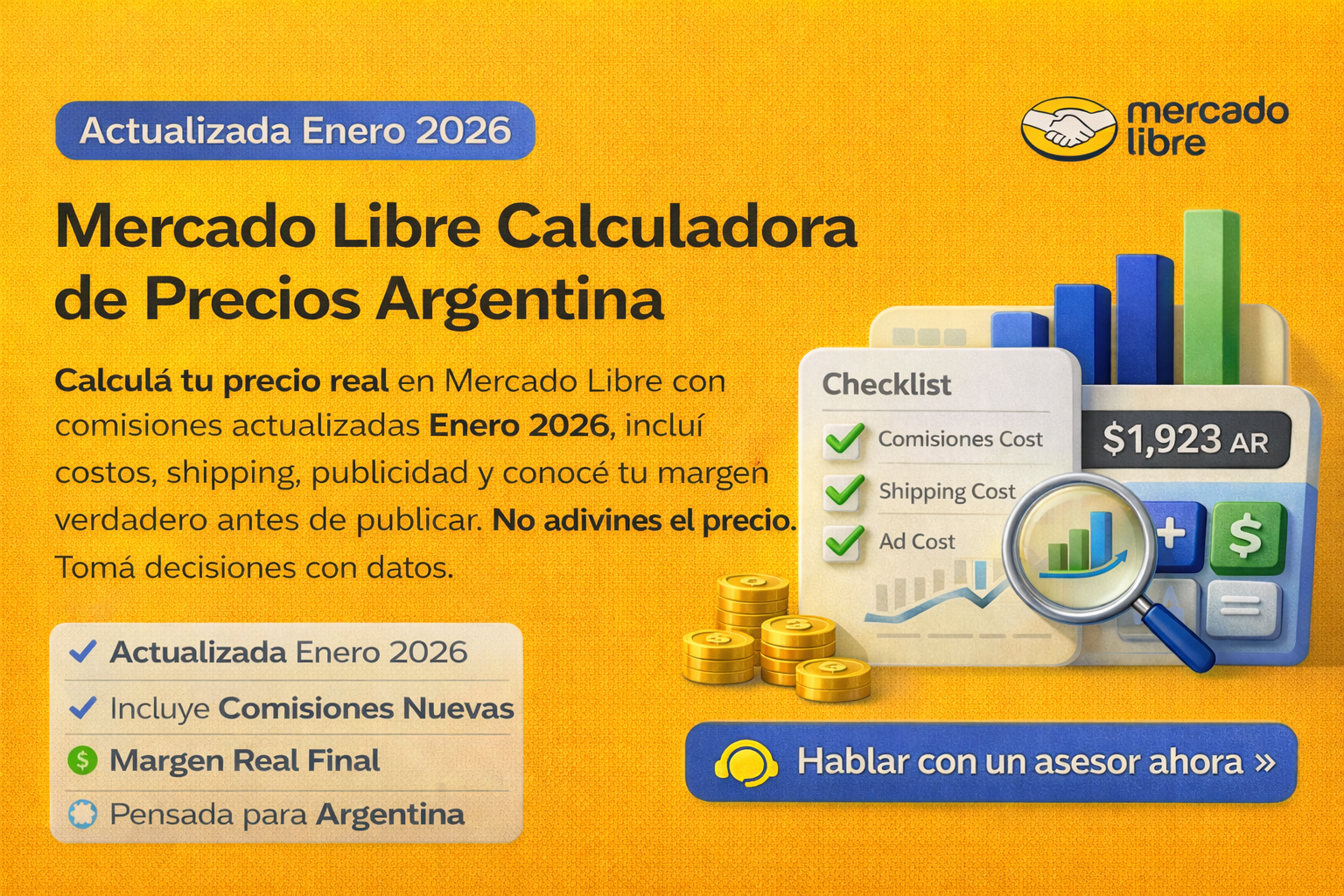 Home 14 Mercado Libre Calculadora de Precios Argentina · Actualizada Enero 2026
