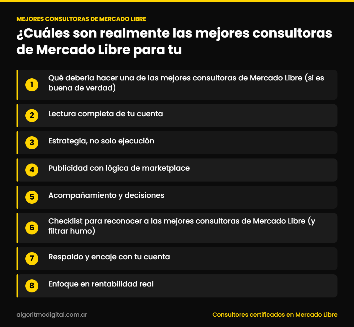 Mejores consultoras de mercado libre — ¿Cuáles son realmente las mejores consultoras de Mercado Libre para tu