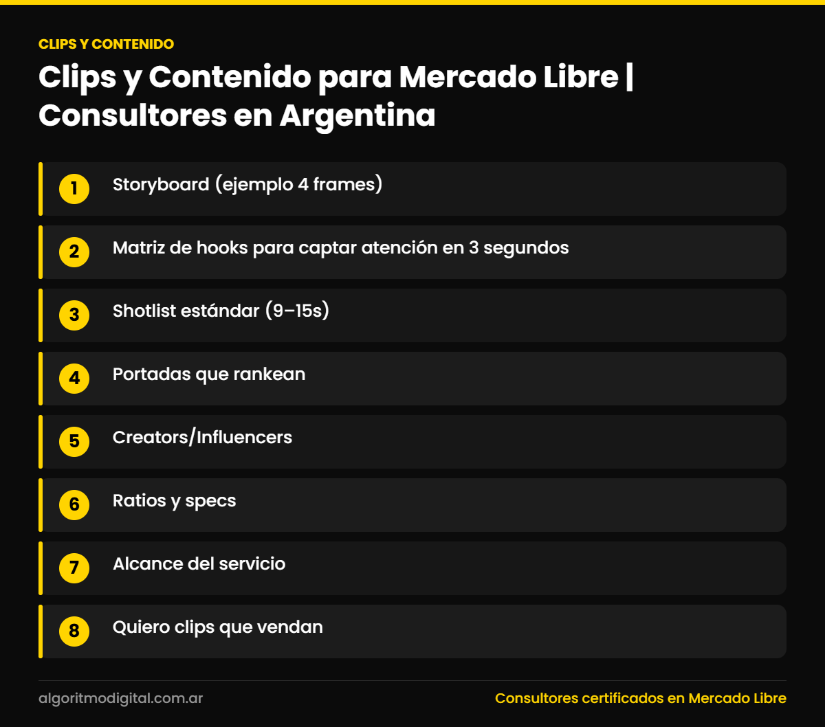 Clips y Contenido para Mercado Libre | Consultores en Argentina 1 Clips y contenido — Clips y Contenido para Mercado Libre | Consultores en Argentina