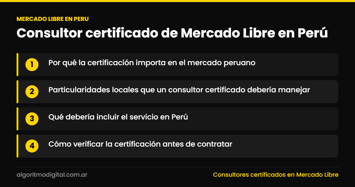 Mercado libre en peru — Consultor certificado de Mercado Libre en Perú
