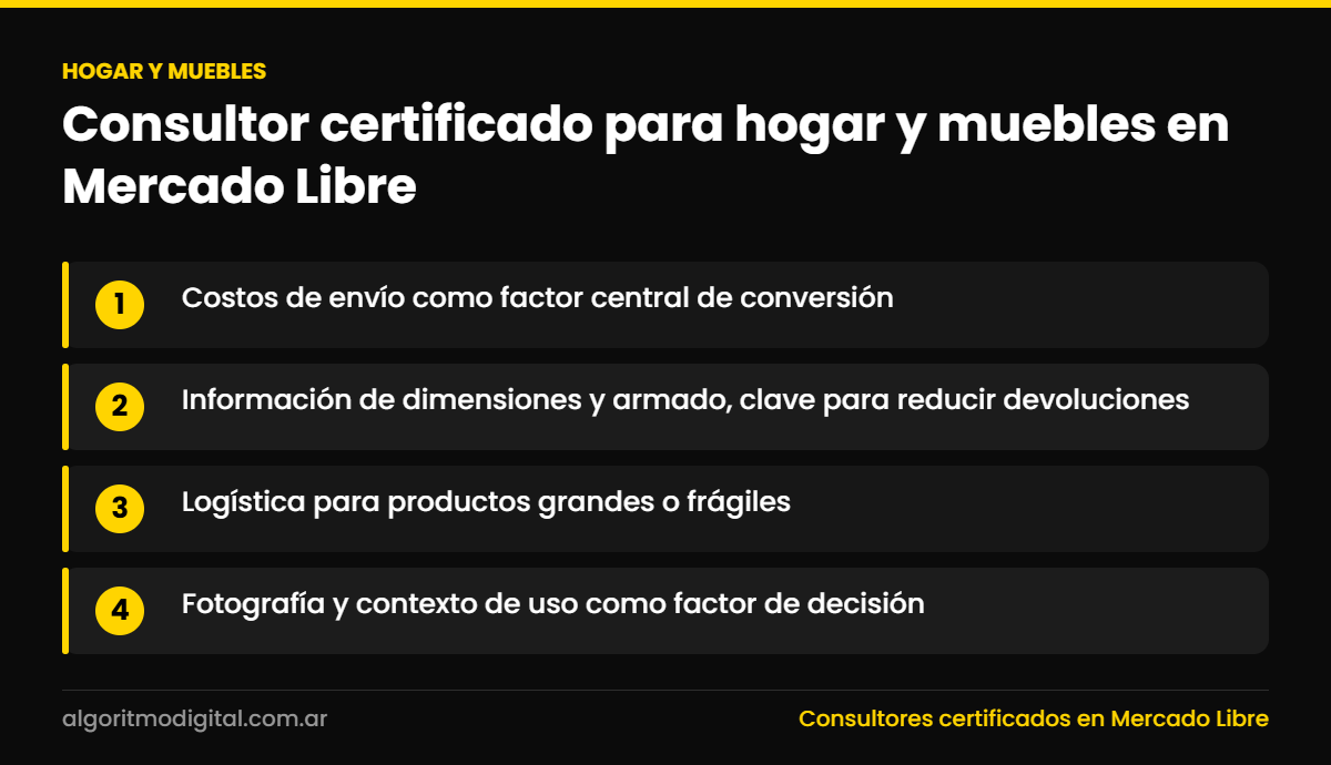 Hogar y muebles — Consultor certificado para hogar y muebles en Mercado Libre