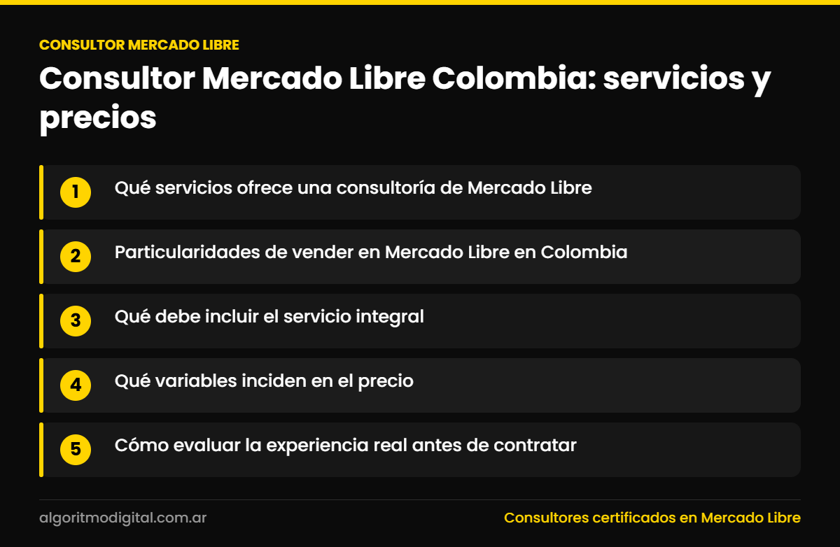 Consultor mercado libre — Consultor Mercado Libre Colombia: servicios y precios