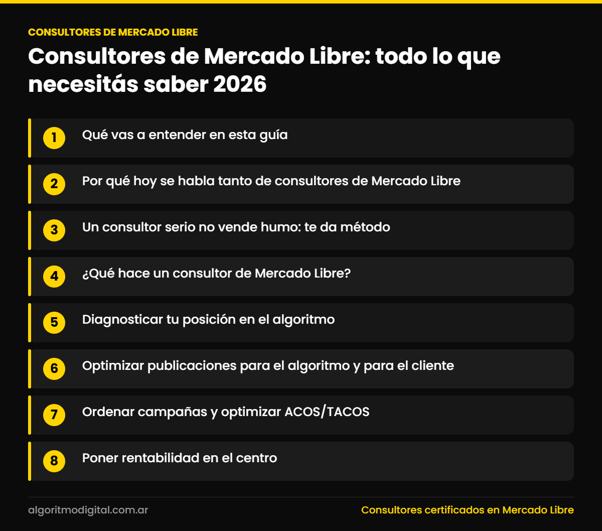 Consultores de mercado libre — Consultores de Mercado Libre: todo lo que necesitás saber 2026