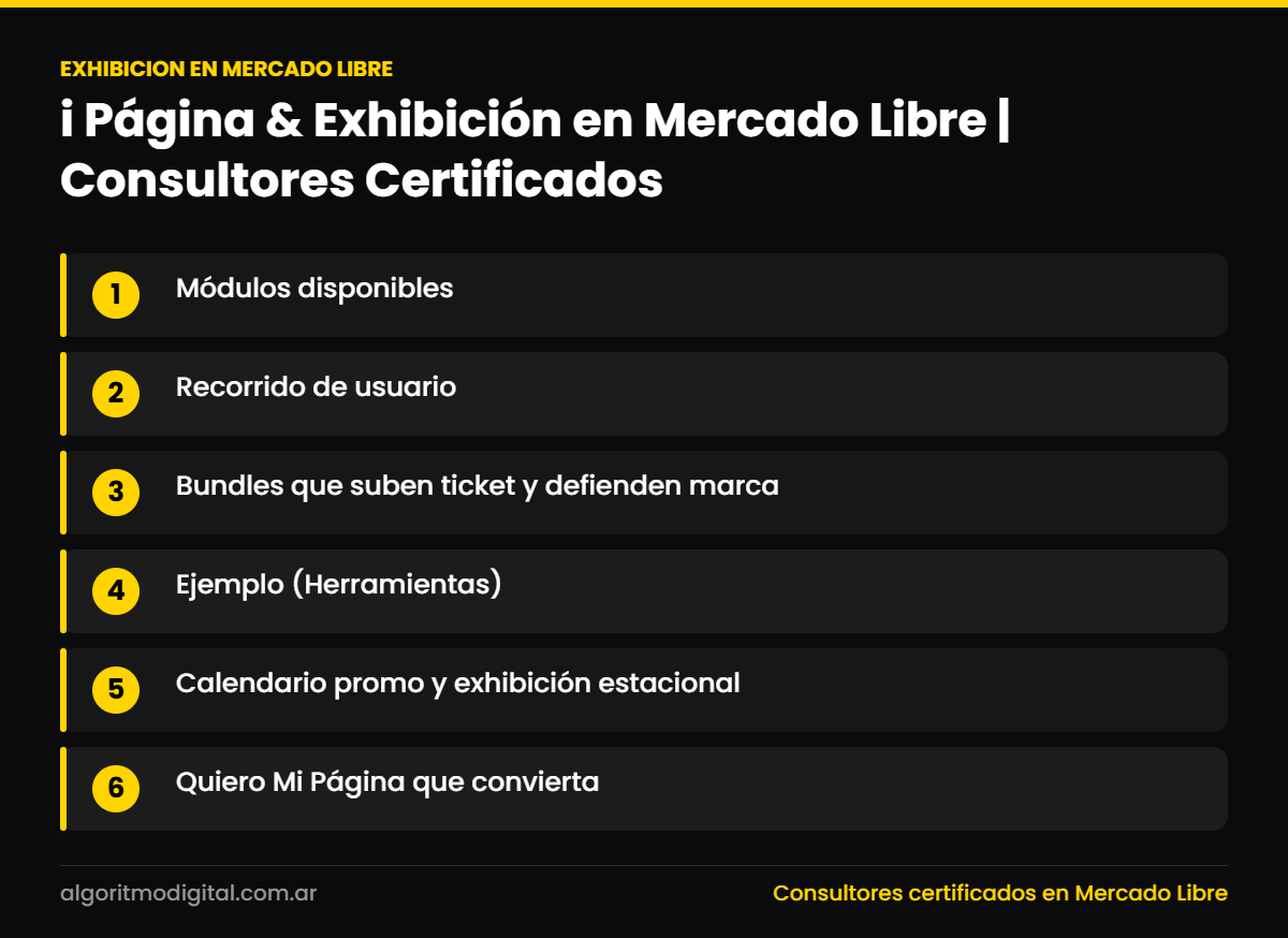 Exhibicion en mercado libre — i Página & Exhibición en Mercado Libre | Consultores Certificados