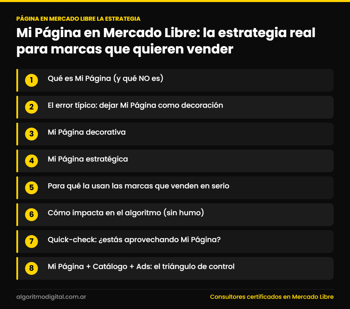 Pagina en mercado libre la estrategia — Mi Página en Mercado Libre: la estrategia real para marcas que quieren vender