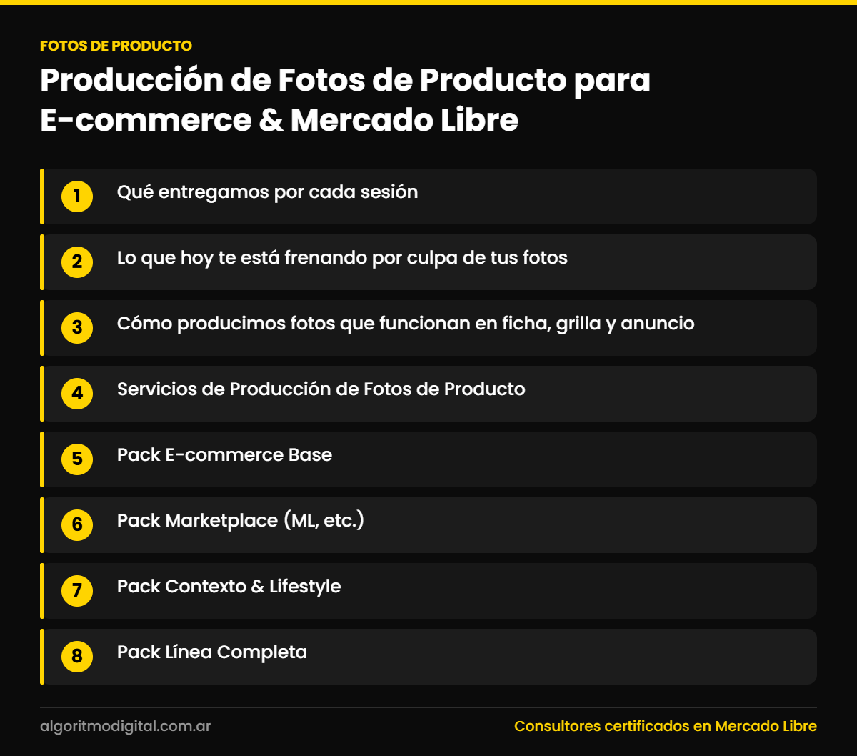 Fotos de producto — Producción de Fotos de Producto para E-commerce & Mercado Libre