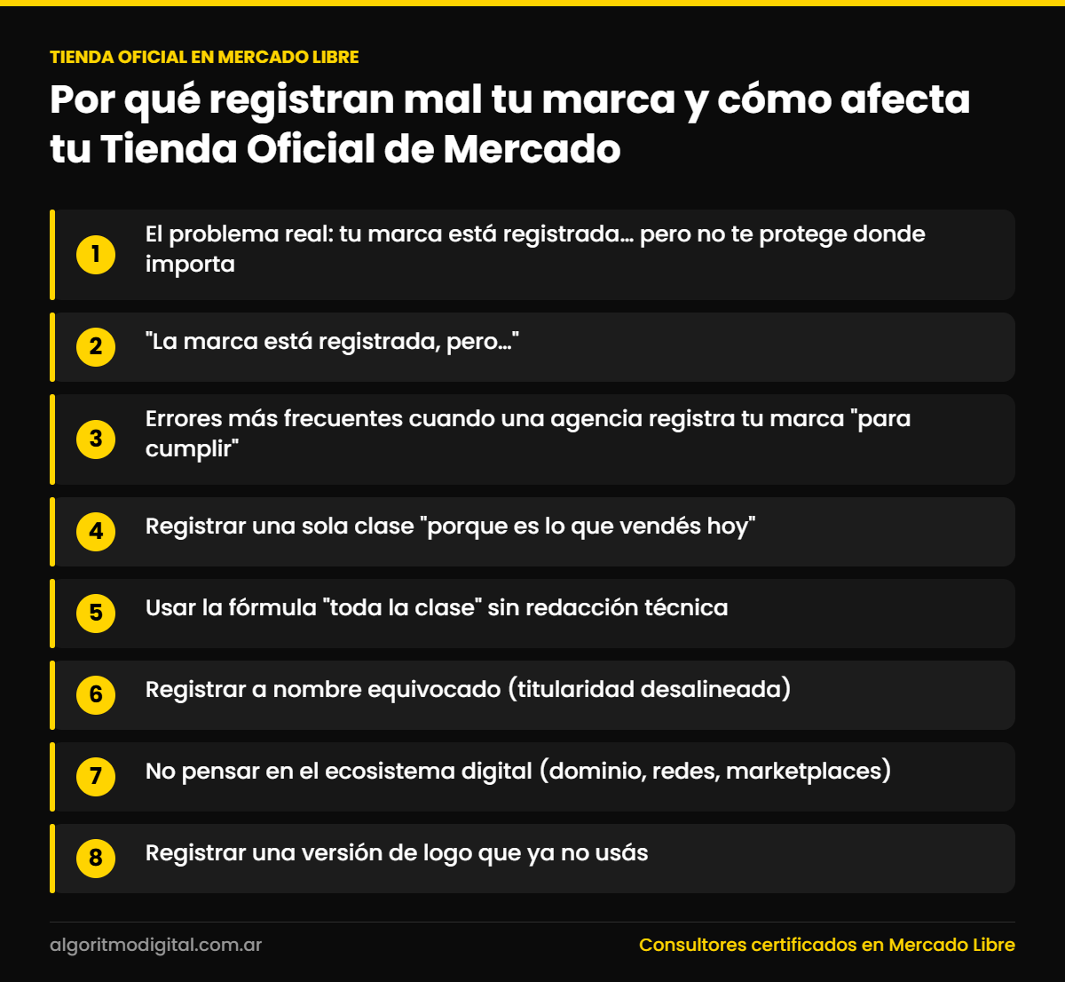 Tienda oficial en mercado libre — Por qué registran mal tu marca y cómo afecta tu Tienda Oficial de Mercado