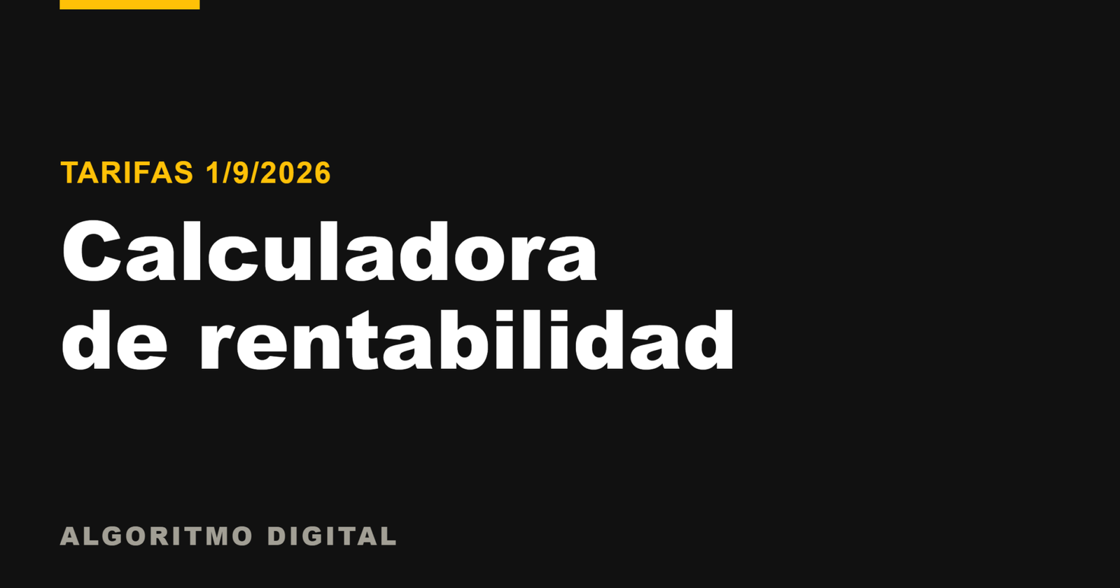 Calculadora de rentabilidad de Mercado Libre actualizada a septiembre de 2026