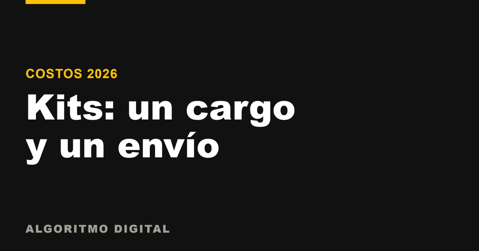 Kits en Mercado Libre 2026: un solo cargo y un solo envío por kit